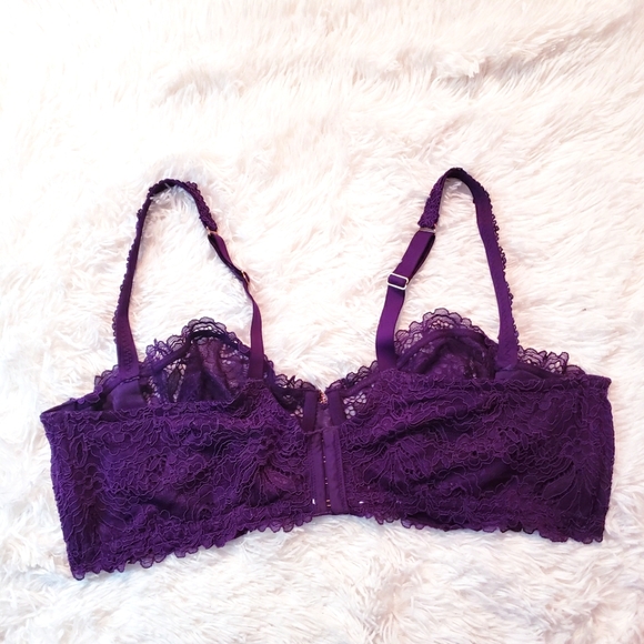 Savage X Fenty Romantic Corded Lace Unlined Balconette Bra Size: 46DDD - Picture 3 of 10